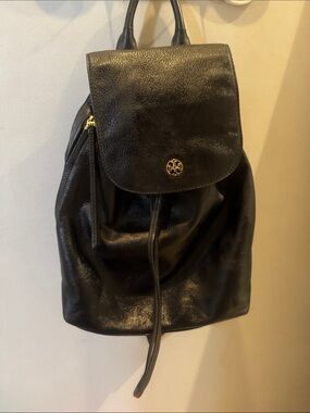 Tory Burch Classic Black Leather Backpack — Timeless, Elegant & Versatile